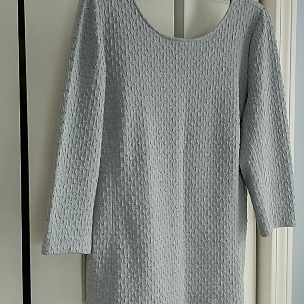 Premise Studio Gray Pullover Waffle Top Sz L